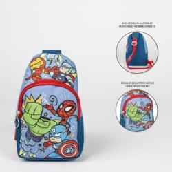 Mochila Infantil The Avengers Bandolera Azul 13 x 23 x 7 cm