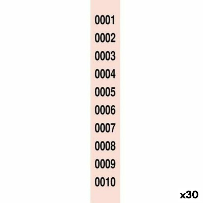 Tiras de Números para Rifa 1-2000 (30 unidades)