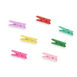 Pinzas Pincello 396 Multicolor Madera Pequeño (24 Unidades)