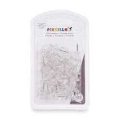 Chinchetas Pincello 394 Transparente Metal Plástico (24 Unidades)