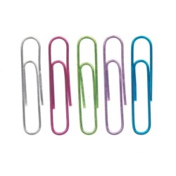 Clips Pincello 386 Multicolor Metal Grande (24 Unidades)