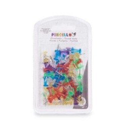 Chinchetas Pincello 393 Multicolor Metal Plástico (24 Unidades)