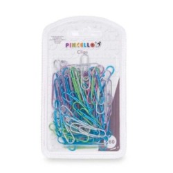 Clips Pincello 385 Multicolor Metal Mediano (24 Unidades)