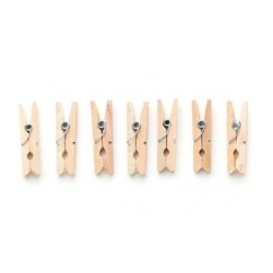 Pinzas Pincello 399 Marrón Madera Pequeño (24 Unidades)