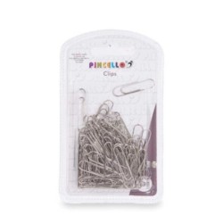Clips Pincello 382 Plateado Metal Mediano (24 Unidades)