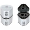 Sacapuntas Faber-Castell Grip 2001 3 en 1 Plateado Metal (10 Unidades)