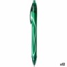 Bolígrafo de gel Bic Gel-Ocity Quick Dry Verde 0,3 mm (12 Unidades)