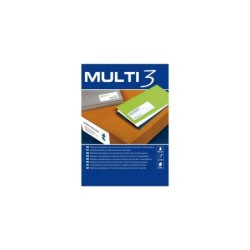 Etiquetas para Impresora MULTI 3 Blanco Recto 100 Hojas 70 x 33,8 mm Inkjet Láser (24 Unidades)