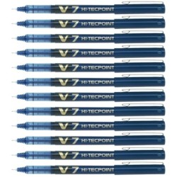 Boligrafo de tinta líquida Pilot V-7 Hi-Tecpoint Azul 0,5 mm (12 Unidades)