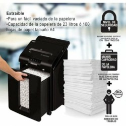 Trituradora de Papel Micro Corte Fellowes AutoMax 100M 23 L