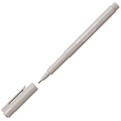 Rotulador permanente Faber-Castell Broadpen Pastel Gris (10 Unidades)