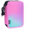 Plumier Triple Milan Sunset Rosa 19,5 x 13 x 7,5 cm (12 Unidades)