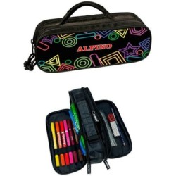 Plumier Triple Alpino Mini Black Multicolor (12 Unidades)