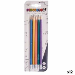 Set de Lápices Pincello 499 Amarillo Azul Verde Multicolor Naranja Pastel (12 Unidades)