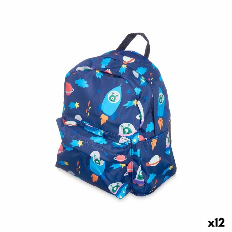 Mochila Escolar Pincello 589 Multicolor 28 x 12 x 22 cm Nave Espacial (12 Unidades) Mochila Escolar Pincello 589 Multicolor 28 x 12 x 22 cm Nave Espacial (12 Unidades)