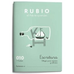 Cuaderno de escritura y caligrafía Rubio N10 A5 Español 20 Hojas (10 Unidades)