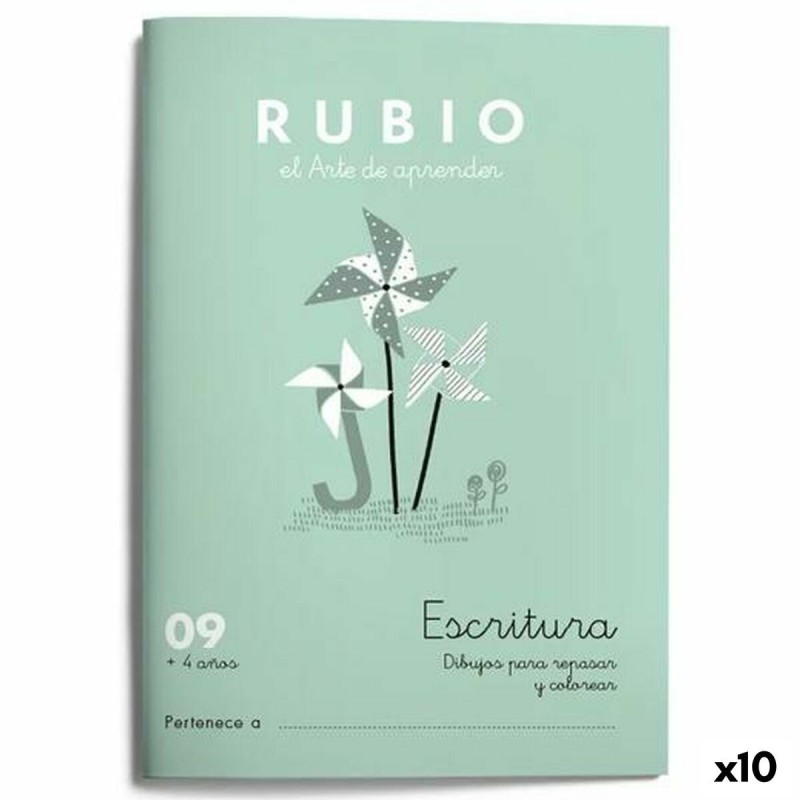 Cuaderno de escritura y caligrafía Rubio N09 A5 Español (10 Unidades)