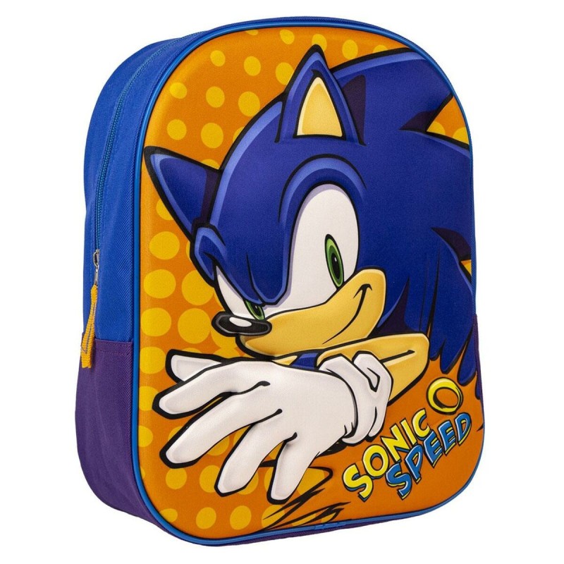 Mochila Escolar 3D Sonic Naranja Azul 25 x 31 x 9 cm Mochila Escolar 3D Sonic Naranja Azul 25 x 31 x 9 cm