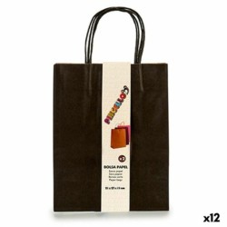 Set de Bolsas Pincello 1703690 Negro 11 x 36 x 21 cm Papel (12 Unidades)