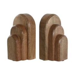 Sujetalibros Home ESPRIT Natural Madera de mango