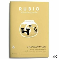 Cuaderno de matemáticas Rubio N 6 A5 Español 20 Hojas (10 Unidades)