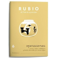 Cuaderno de matemáticas Rubio N 6 A5 Español 20 Hojas (10 Unidades)