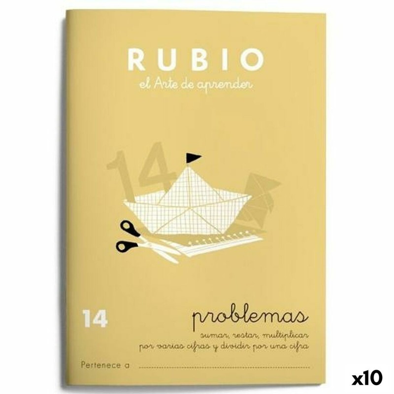 Cuaderno de matemáticas Rubio N 14 A5 Español 20 Hojas (10 Unidades)