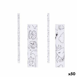 Papel de Regalo Pincello 80GR - COLOREAR Blanco 70 x 150 cm (50 Unidades)