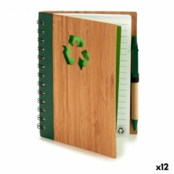 Libreta de Anillas con Bolígrafo Pincello AR1810136 1 x 18 x 14 cm Bambú (12 Unidades)