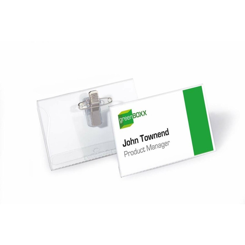 Placa identificativa Durable 810119 Transparente Plástico 54 x 90 mm (50 Unidades) (Reacondicionado D) Placa identificativa Durable 810119 Transparente Plástico 54 x 90 mm (50 Unidades) (Reacondicionado D)