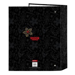 Carpeta de anillas Stranger Things Negro A4 27 x 33 x 6 cm