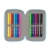 Plumier Doble Gabby's Dollhouse Azul 12.5 x 19.5 x 4 cm (28 piezas)