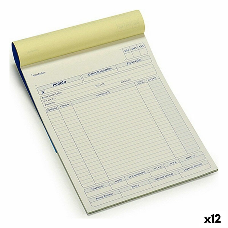 Talonario de Pedidos Pincello AR1607146 21 x 0,5 x 28,5 cm (12 Unidades) Talonario de Pedidos Pincello AR1607146 21 x 0,5 x 28,5 cm (12 Unidades)