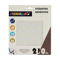 Etiquetas adhesivas Pincello 1711076 Blanco Ø 25 mm (12 Unidades)
