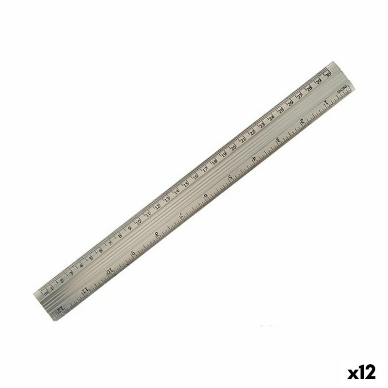 Regla Pincello AR1607007 Plateado Aluminio 0,5 x 35,5 x 4 cm (12 Unidades)