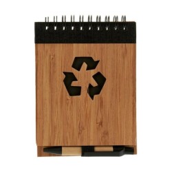 Libreta de Anillas con Bolígrafo Pincello AR1810139 1 x 10 x 13 cm Bambú (24 Unidades)