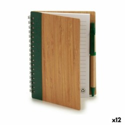 Libreta de Anillas con Bolígrafo Pincello AR1810133 1 x 16 x 12 cm Bambú (12 Unidades)