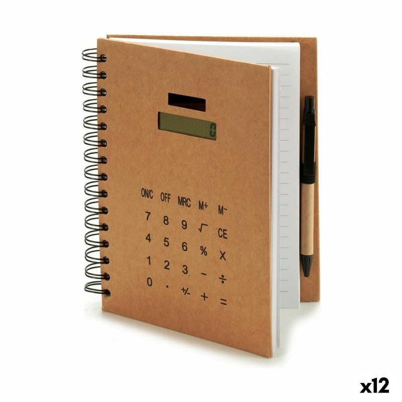 Libreta de Anillas con Bolígrafo Pincello AR1810114 2,5 x 21 x 18 cm Calculadora (12 Unidades)
