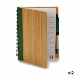 Libreta de Anillas con Bolígrafo Pincello 1711113 14 x 18 cm Bambú (12 Unidades)