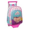Mochila Escolar con Ruedas The Bellies 26 x 34 x 11 cm Morado Turquesa Blanco