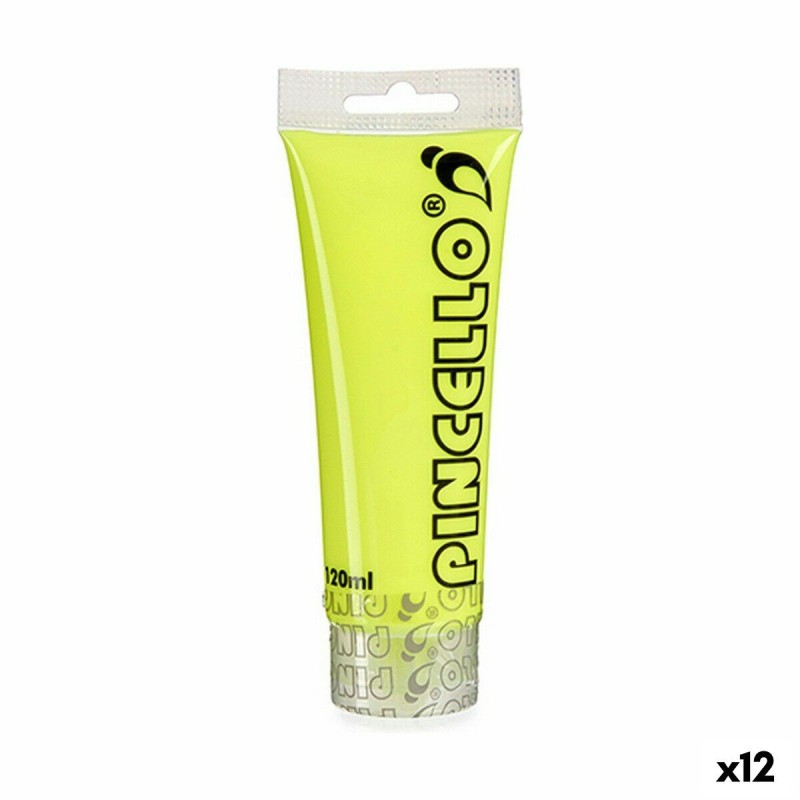 Pintura acrílica Pincello Neon Amarillo 120 ml (12 Unidades)