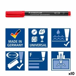 Rotulador permanente Staedtler 318-4 Naranja 0,6 mm 10 Piezas (10 Unidades)