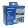 Papel Continuo para Impresoras Brother DK22210 29 x 30,48 mm Blanco Negro 80 g/m² (1 unidad)