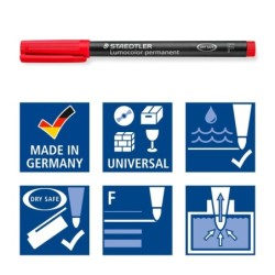 Rotulador permanente Staedtler 318-4 Naranja 0,6 mm 10 Piezas (10 Unidades)