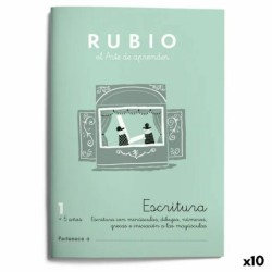 Cuaderno de escritura y caligrafía Rubio N1 A5 Español 20 Hojas (10 Unidades)