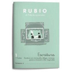 Cuaderno de escritura y caligrafía Rubio N1 A5 Español 20 Hojas (10 Unidades)
