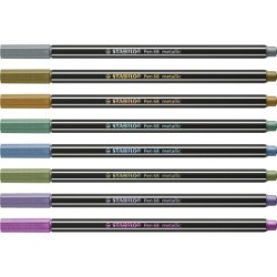 Set de Rotuladores Stabilo Pen 68 metallic 8 Piezas Multicolor