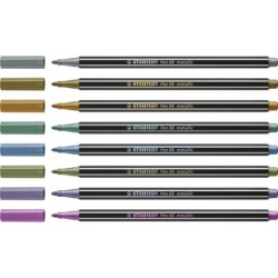 Set de Rotuladores Stabilo Pen 68 metallic 8 Piezas Multicolor
