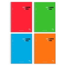 Set de Cuadernos Pacsa Superblock Extra Multicolor A4 120 Hojas 4 Piezas