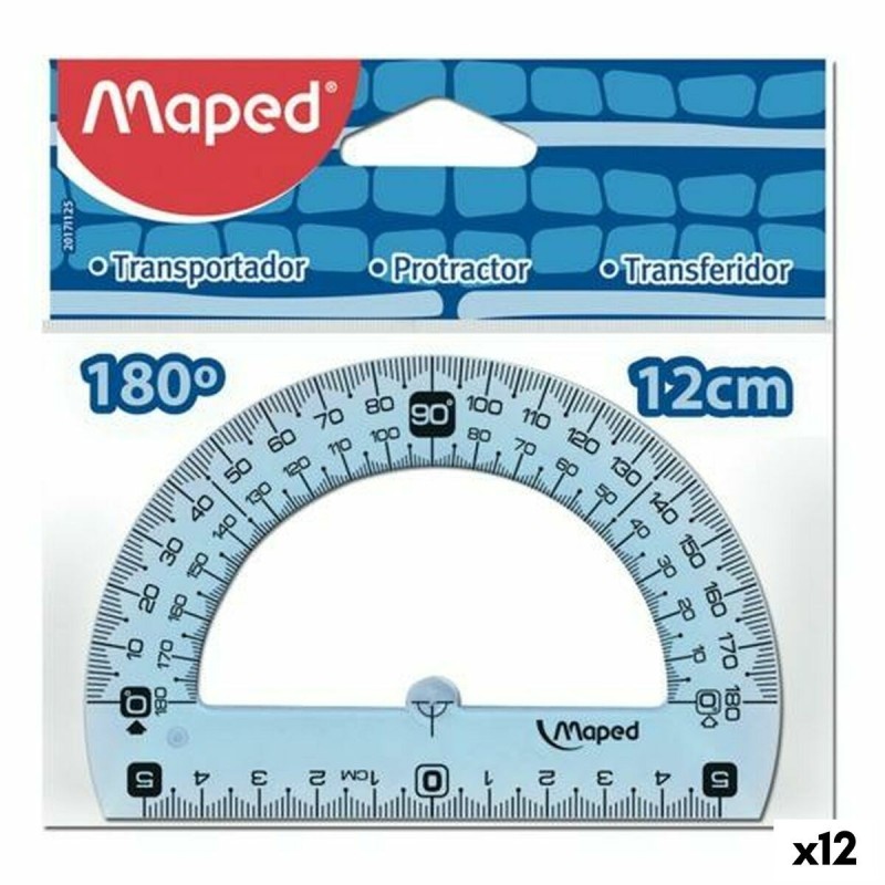 Semicírculo Maped Geometric 180 Set Plástico (12 Unidades)